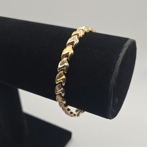 14k Gold Zig Zag Women's Bracelet